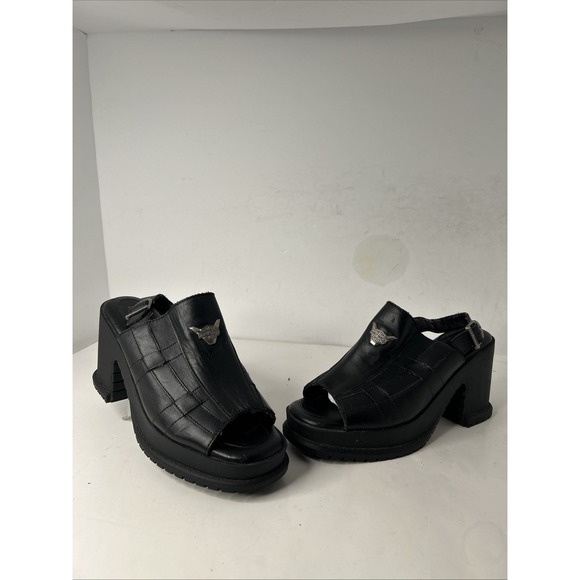 Women's Harley‎ Davidson Sling Back Sandals Sz10 - Picture 1 of 7